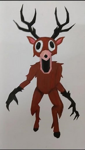 Deer from Roblox 99 nights from the forest #Drawing #Painting