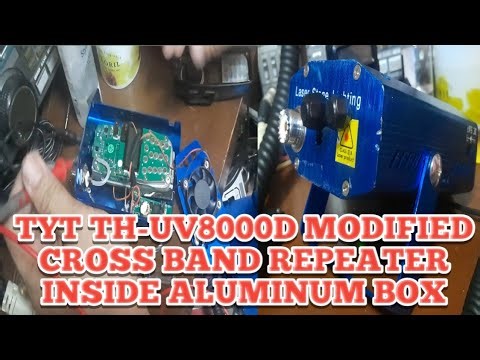 TYT TH-UV8000D MODIFIED CROSSBAND REPEATER INSIDE ALUMINUM BOX