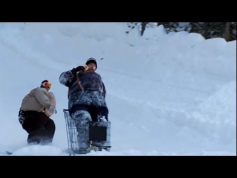Jackass 3D (2010) - Shopping Cart Ski Jump