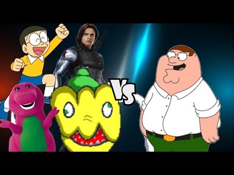 MUGEN Request 1107: Barney, Nobita Nobi, Winter Soldier, Gurospooo VS Peter Griffin