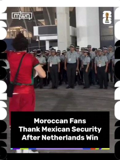 After Morocco’s victory over the Netherlands, Moroccan fans were seen thanking Mexican security staff and local supporters in Monterrey, in a gesture praised online as a reflection of sportsmanship and mutual respect. #morocco #world #news #moroccoworldnews