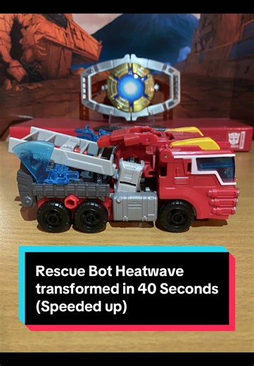 Rescue Bot Heatwave transformed in 40 Seconds (Speeded up) #fyp #transformers #actionfigures #autobots #rescuebots