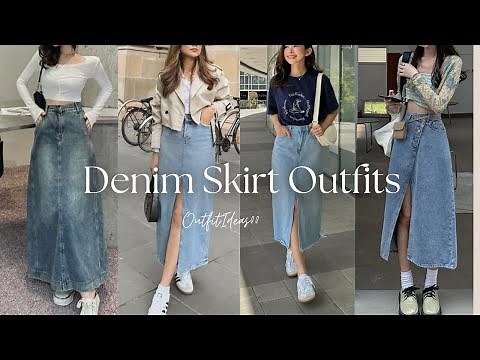 Denim Skirt Outfit Ideas & How to Style a Denim Skirt