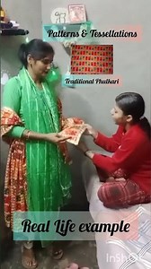 Real Life e.g. of Traditional Phulkari depicting Patterns & Tessellations #patterns #tessellation