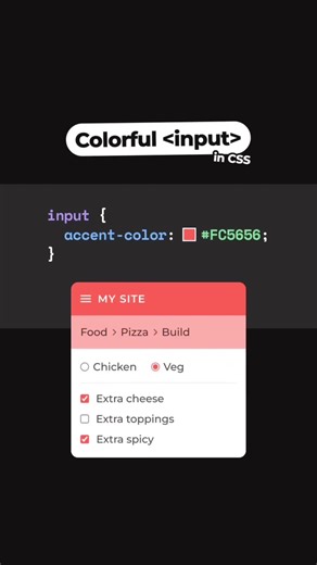 Customize Form Controls with CSS Accent-Color Property