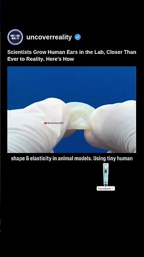 Scientists Grow Human Ears in the Lab Using 3D Printing Closer Than Ever to Reality #tech #shorts