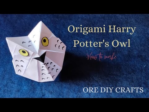 Easy Origami Hedwig Harry Potter's Owl - DIY