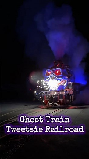 Do you dare to take a ride on the Ghost Train at Tweetsie Railroad? #halloween #spooky #ghosttrain