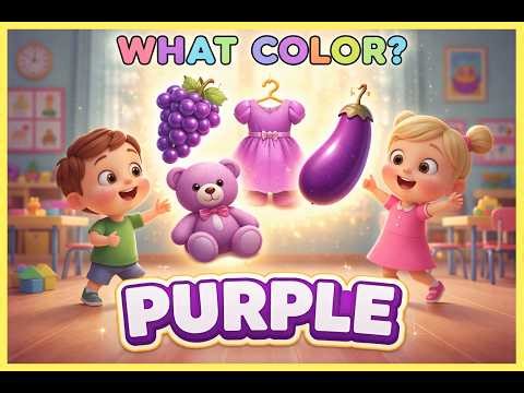 Kids Learn Colors – Purple 💜 Educational Video for Toddlers