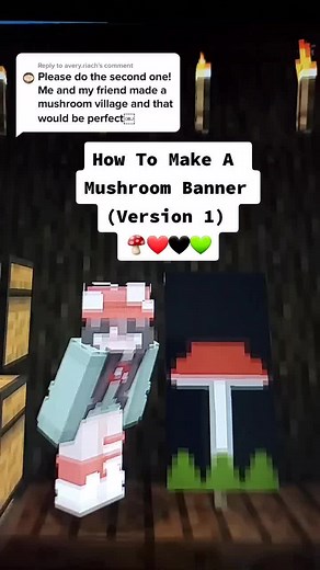 Minecraft Mushroom Banner Tutorial with a Touch of Cottagecore | Angels and More