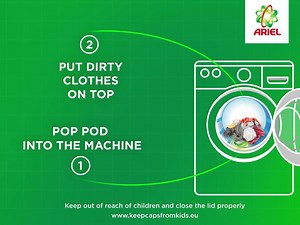 2.5K views · 191 reactions | #Ariel3in1PODS makes laundry quick, mess free and EASY. Just POP one in, put your clothes on top and go! *Keep out of reach of children | Ariel South Africa | Facebook