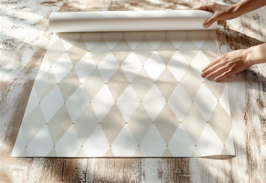 Beige Diamond Pattern Peel and Stick Wallpaper Neutral Argyle Geometric Removable Wall Covering for Bathroom Kitchen Office Decor - Etsy