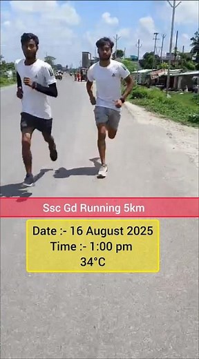 SSC GD RUNNING PRACTICE 5KM 🔥 || ssc gd running || Last 5 Days || #ssc #gd #running #sscgd