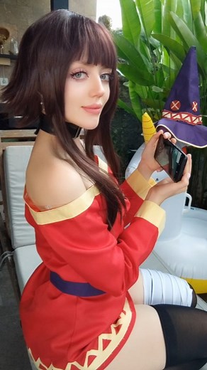 Margarita Averina | Aldorachan | What's your phone model? 🤔 #aldorachan #megumin #cosplaygirl #konosubacosplay #megumincosplay #animegirl #youraldora | Instagram