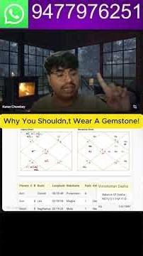 Why you shoudn't Wear a gemstone! #astrology #jyotishvidhya #shorts