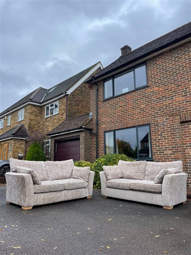 🛋️ Beautiful NEXT 3 seater sofa set in a lovely distressed velour finish 🏷️ These retail for £2,650 OR just £350 with us 🚚 Same and next day delivery available 📩 Enquire now, they won’t hang around for long | Second Sitting