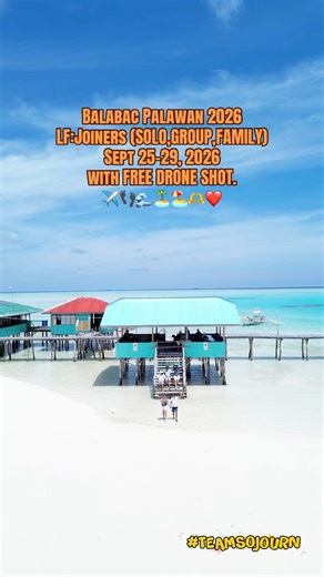 👣BALABAC PALAWAN ESCAPADE 2026 (FREE DRONE SHOT at Onok Island)👣 ⛺️ Accepting Joiners for 2026 Schedule : 📆April 2026 : April 10-14, 2026 (Fully Booked) 📅September 2026 : Sept 25-29, 2026 (Last few Slots) ✈️MNL - PPS : Sept 25, 2026 (FRI - 4PM onwards) ✈️PPS - MNL : Sept 29, 2026 (TUE - 8PM onwards) ✅Open for Solo, Group, Barkada, Family 📌Note : Free Lechon for 25-30/pax 💯Limited Slots Only(FirstDP,FirstReserve),💯 🏝️Places to Visit🏝️ : 🌊Candaraman Island 🌊Candaraman Snorkeling Site 🌊