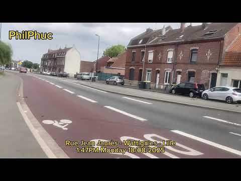 Part 4 - Rue Jean Jaurès - Wattignies - Bike to Terril Sainte Henriette 87 - Lille