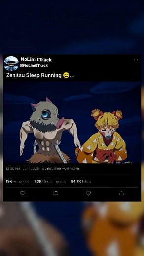 Zenitsu sleeping as well as running 🤣 #demonslayer #anime | Anime Z