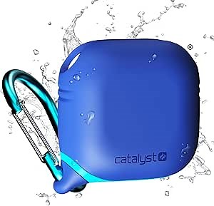 Catalyst Waterproof Case for AirPods 4 - Drop Protection for Apple AirPods 4th Generation with Carabiner, Wireless Charging Silicone Cover for Apple AirPods 4 Case for Women and Men