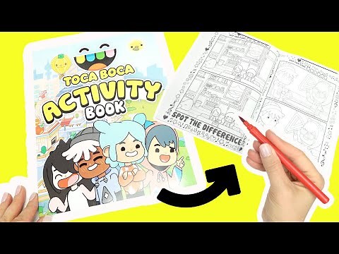 Toca Boca World Coloring Activity Book Pages with Characters! Puzzles, Mazes, Games Inside