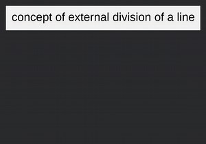 concept of external division of a line... | Filo
