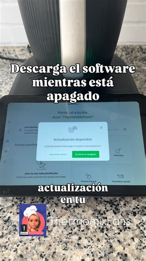 Auxi Comercial Thermomix (ThermomixFans ideas y recetas) on Instagram: "Nueva opción para descargar las actualizaciones en nuestro Thermomix Tm7 💚"