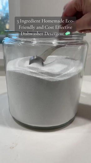 Save money and make your own eco-friendly dishwasher detergent at home Ingredients: 2 Cups Sodium Carbonate 2 Cups Sodium Percarbonate 1 Cup Sodium Citrate If you have any trouble finding these locally, I have them in my favorites here. #diycleaning #diycleaningproducts #ecofriendly #dishwasherdetergent #dishwashing | The Zen Hen and The Honey Bee Farm