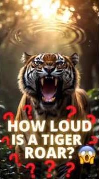 How Loud Is a Tiger Roar? You Won’t Believe It 😱🐅