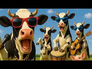 Cows Walk Together and Shake Their Heads! 🐄 Funny Synchronized Movements & Competition 💃🏃