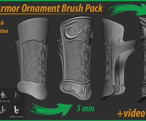 ArtStation - QUICK Armor Ornaments Brush | Brushes
