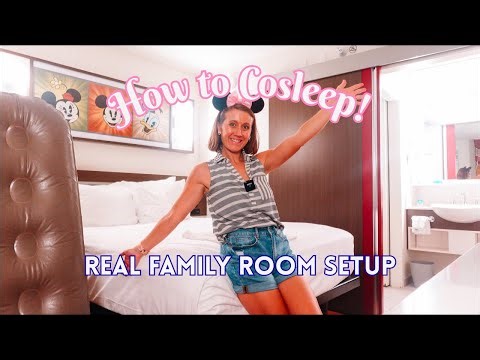 Disney's All Star Music Room Tour and Setup | Standard Room, Cosleeping and Bedsharing Family of 4