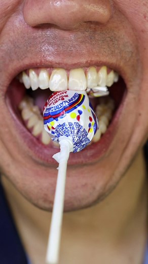 ASMR Charms Blow Pop Bubble Gum Filled Pops Cherry