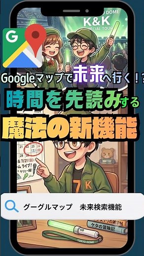 【Googleマップ新機能】週末の混み具合を自動計算して所要時間を計算してくれる未来検索機能の使い方#shorts #iphone裏技