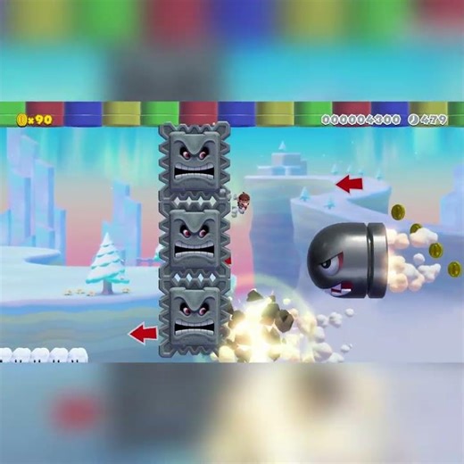 □■ The Thwompiest of Rides □■ by Klasflod #shorts 🍄Super Mario Maker 2 Switch 2 No Commentary #dwb