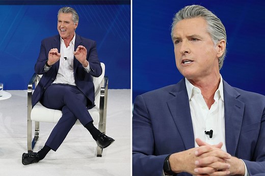 Internet goes nuts over Gavin Newsom’s odd ‘testicle-crushing’ sitting pose