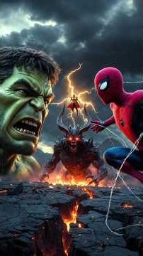 Hulk+Spider-Man+Thor sath me😱|Earth Demon ki Entery| #shorts