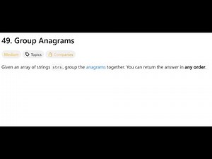 Group Anagrams | @faang-academy