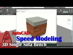 3d Single Sofa Bench Speed Modeling With AutoCAD
