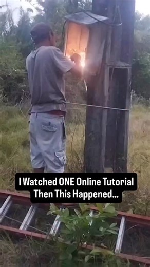 BoomBlastExplosion on Instagram: "When your uncle said, “Who needs an electrician? I got this!” and the power lines instantly activated the emergency fireworks display. 😂 That bright flash of the arc blast is the universal sign that someone skipped the @eletricistasplantao tutorial. The confidence was high… but the voltage was higher. MANDATORY SAFETY WARNING: Never approach or tamper with high-voltage lines. This video shows an extremely dangerous, professional-level electrical failure. Always