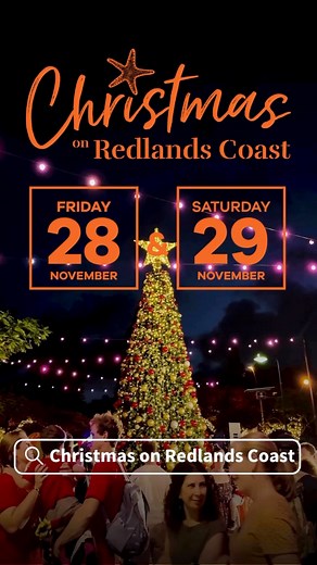 ✨ We can't wait to celebrate Redlands Coast Lighting of the Christmas Tree with you! 🎅 Enjoy free Santa photos, live local entertainment, roving performers, craft activities and face painting for the little ones. Then gather for the big moment when we light up the Christmas tree, followed by a Christmas movie in the park. 🗓️ Friday 28 November & Saturday 29 November ⏰ 4.30pm to 8.30pm 📍 Raby Bay Harbour Park, Cleveland For details on how to get there, what to bring, and the full program, visi