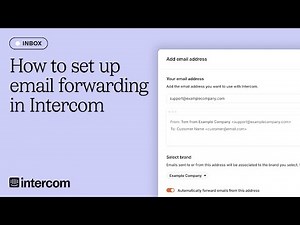 How to forward your customers' emails to Intercom