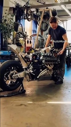 Ferrari Supercar Engine Turned Into a Motorcycle