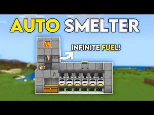 NEW Easiest AUTO SUPER SMELTER in Minecraft Bedrock! (26.1+)