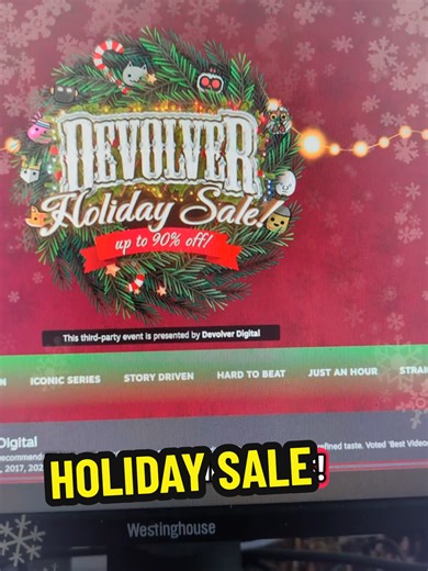 It's the time of year to stock up on a bunch of video games you'll probably play - - - #indiegames #steamsale #holiday #devolver #cultofthelamb