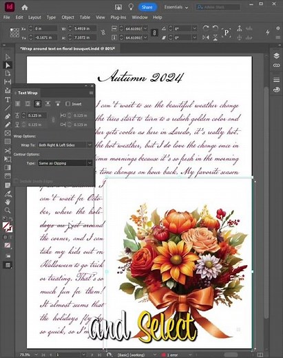 EASILY make your text go around ANY image using Text Wrap on Adobe InDesign #adobe #tutorial