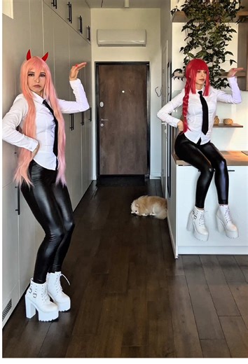 Cosplay Dance of Power & Makima from Chainsaw Man