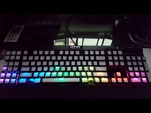 Corsair K95 RGB White Transluscent Top Keycap mod + Corsair Effects Engine Showcase.