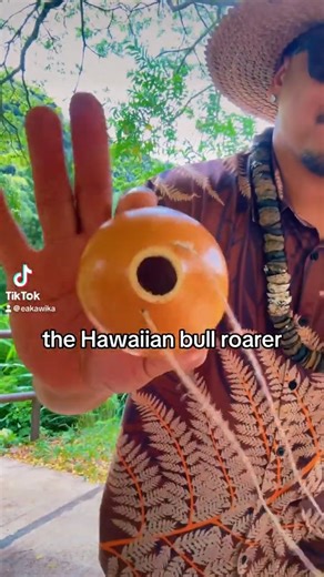 ʻŌʻōe - Traditional Hawaiian instrument🎶 🥰The ʻŌʻōe, also known as the Hawaiian Bull Roarer, is a rare ancient instrument once played during the sacred Makahiki festival honoring Lono, the god of peace and harvest. Crafted from coconut shells or kamani seeds and swung through the air on a long cord, it produces a deep humming sound that echoes through the wind like a voice of the islands. 🌬️✨ 📽️: @eakawika #hawaii #100Hawaii #travelhawaii #travel #adventures #hawaiianstyle #hawaiianvibes #ha