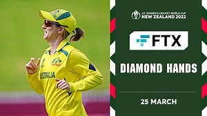🎙️ "Fingers around the ball, that's the first wicket to fall." Rachael Haynes' low catch to dismiss Murshida Khatun features in today's FTX Diamond Hands 💎 | ICC - International Cricket Council